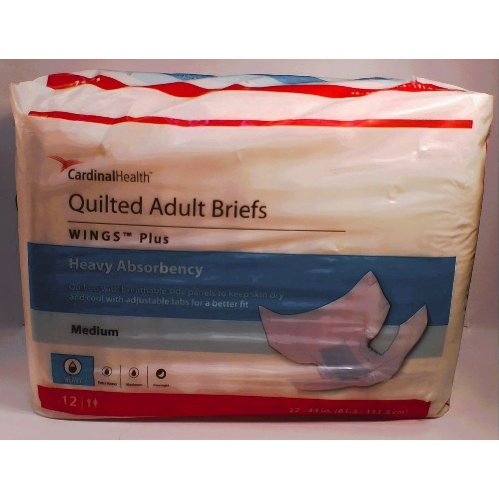 CARDINALHEALTH‎ Adult Briefs Adult Medium White New Quilted Heavy Absorbency